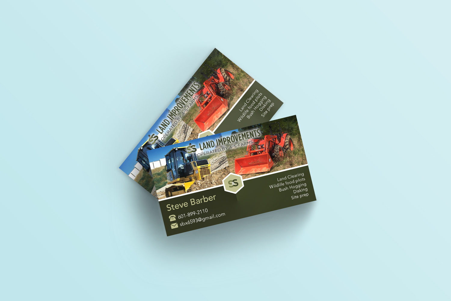 Business Card Design by REN009 for S&S Land Improvements | Design #18318253