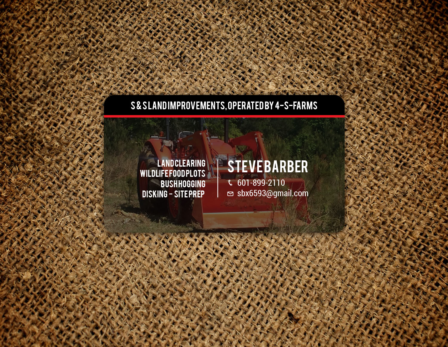 Diseño de Tarjeta de Presentación por Tripti Ranjan Gain para S&S Land Improvements | Diseño #18296232