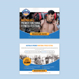 Postcard design for functional fitness festival sporting event  | Diseño de Postal por Deepak_9_Malhotra