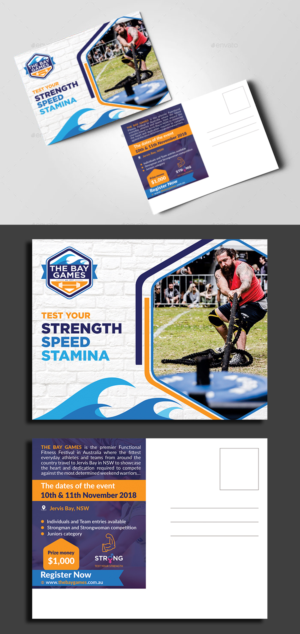 Postcard design for functional fitness festival sporting event  | Diseño de Postal por ecorokerz