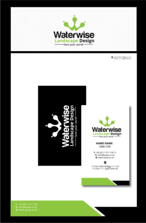 Waterwise Landscape Design, tagline: love your earth | Logo Design by zebronicgraphic