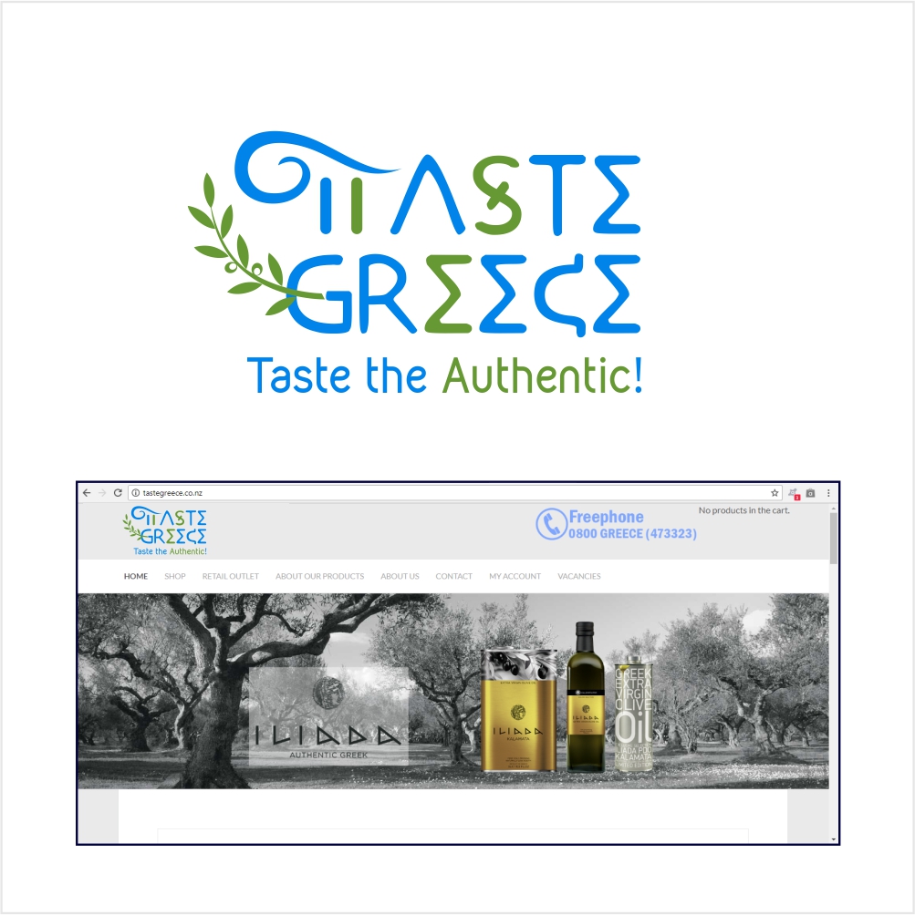 Diseño de Logo por Sergio Medina para Taste Greece food trading Ltd | Diseño #18356282