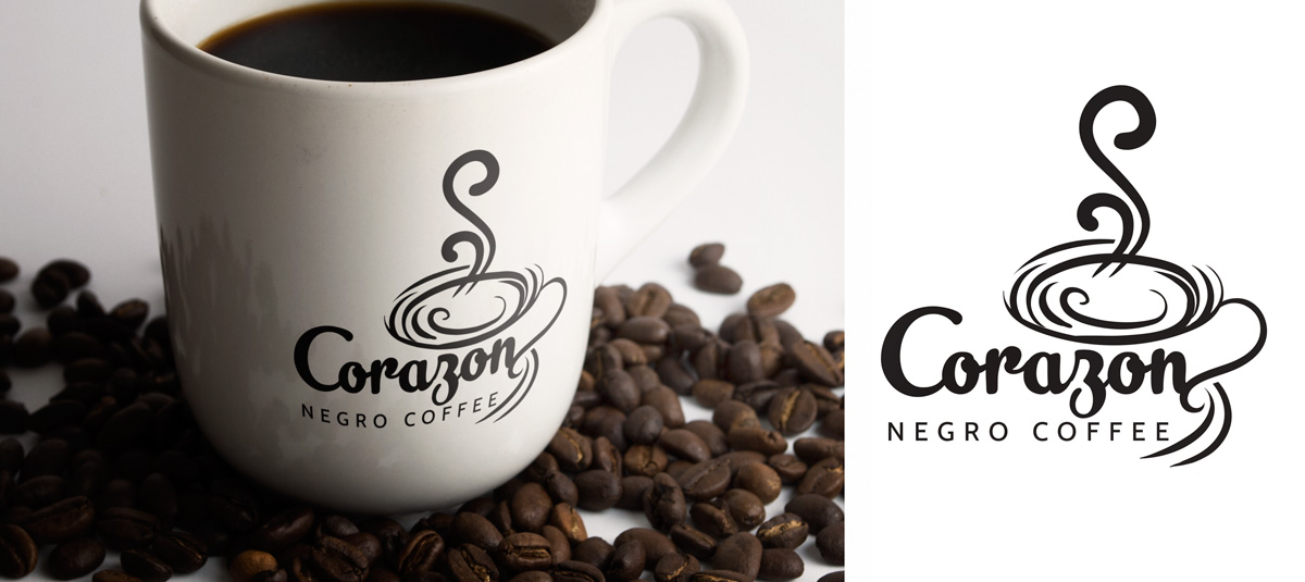 Logo Design by Impressive Solutions for Corazon Negro Coffee | Design #18282402