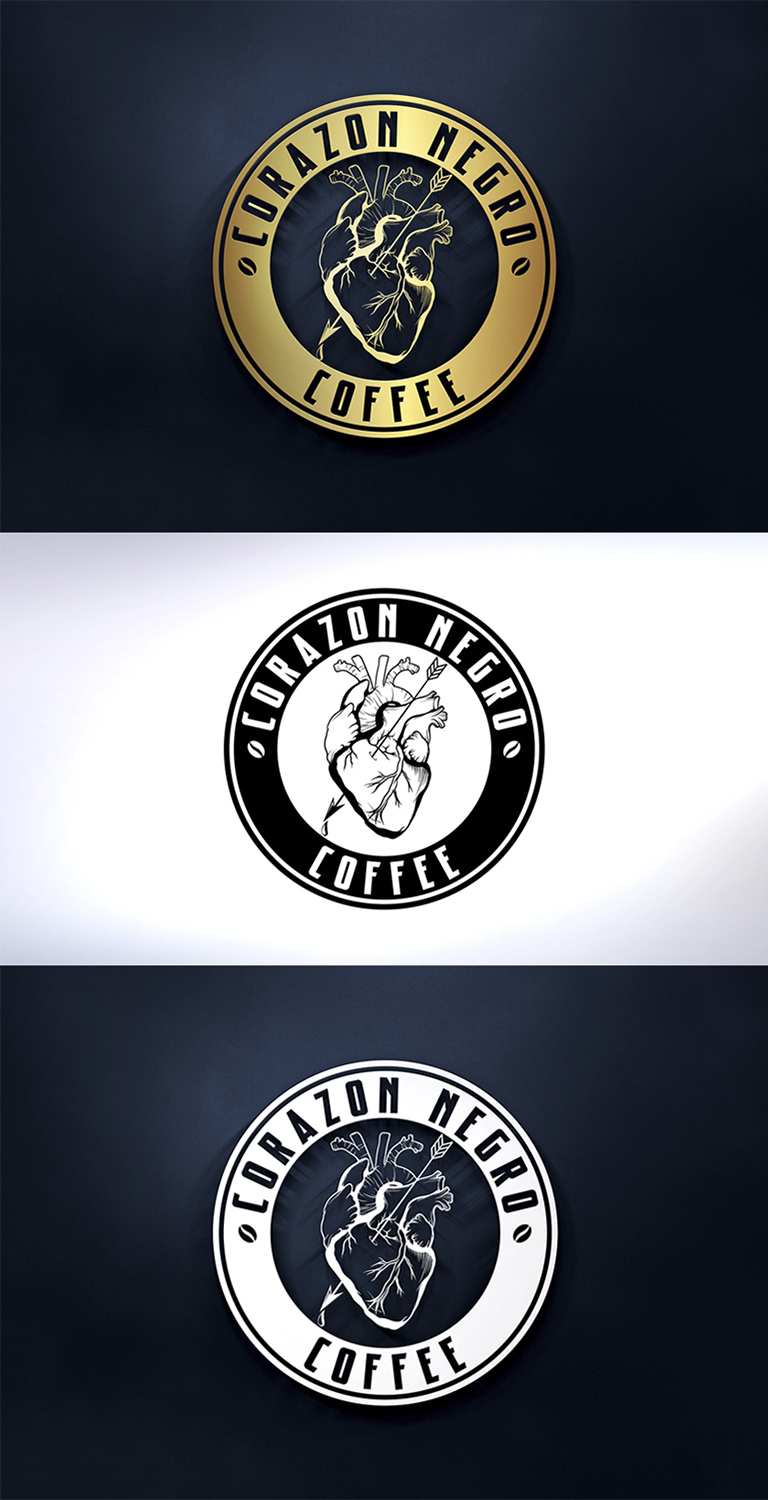 Logo-Design von Marco Rubio für Corazon Negro Coffee | Design #18304749