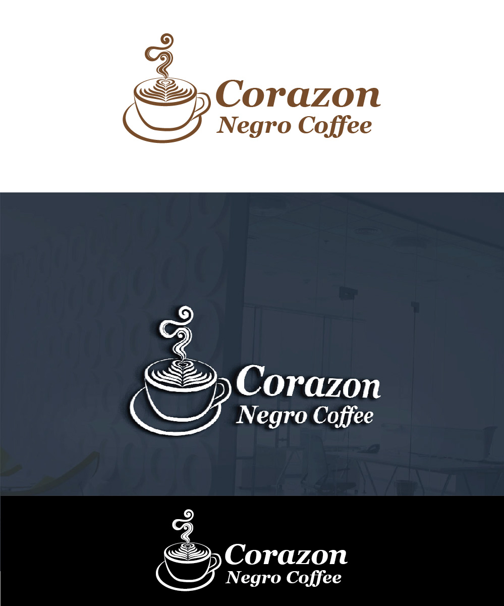 Logo-Design von Isnah Logo für Corazon Negro Coffee | Design #18281387