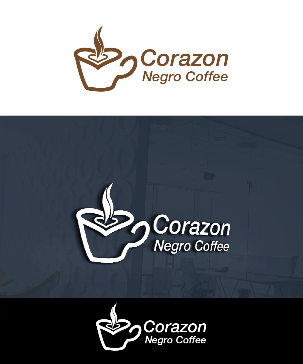 Logo-Design von Isnah Logo für Corazon Negro Coffee | Design #18281389