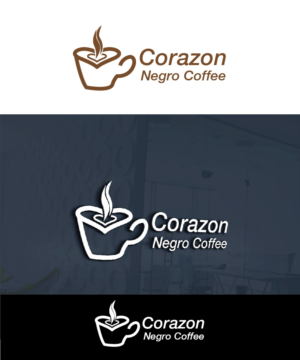 Logo-Design von Isnah Logo für Corazon Negro Coffee | Design: #18281389