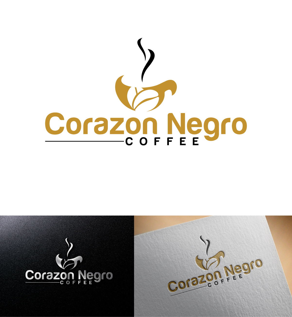 Logo-Design von imyounuspathan 2 für Corazon Negro Coffee | Design #18289895