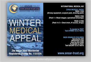 A3 Poster for The Ansar Trust Worldwide Winter Medical Appeal  | Poster-Design von galleria.by.leah