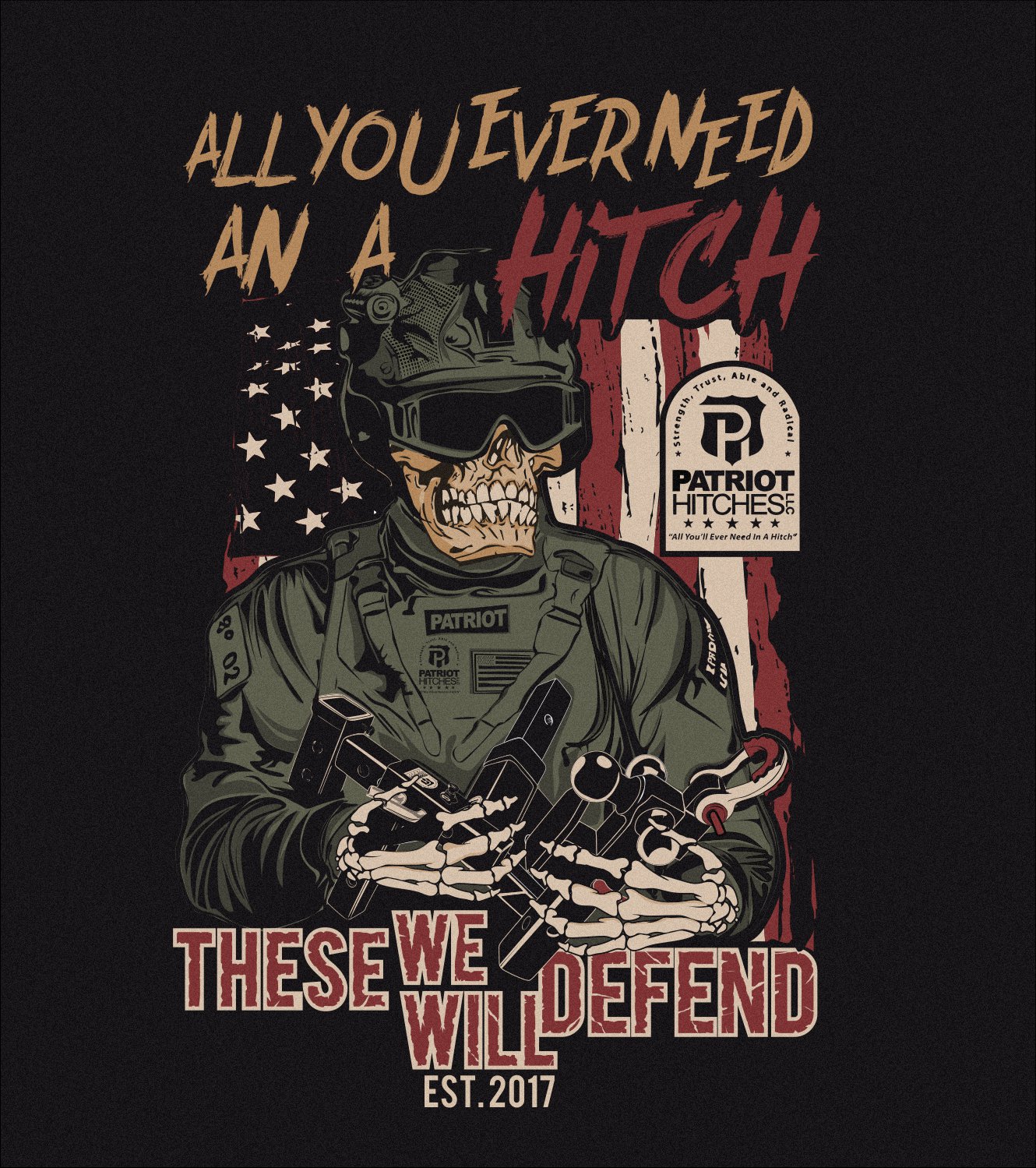 Diseño de Camiseta por takackrist para Patriot Hitches, LLC | Diseño #20984459