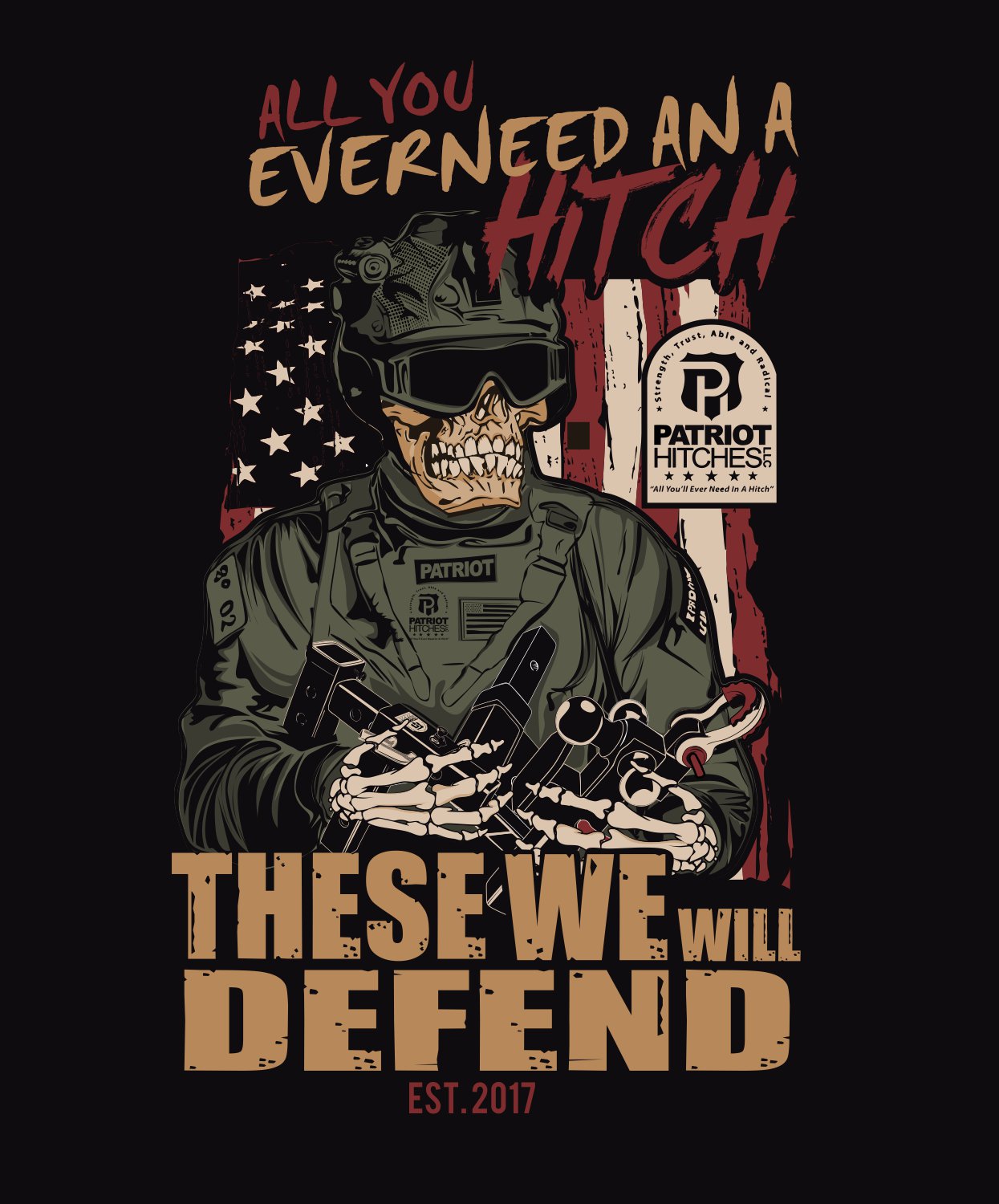 T-shirt Design by takackrist for Patriot Hitches, LLC | Design #20987204