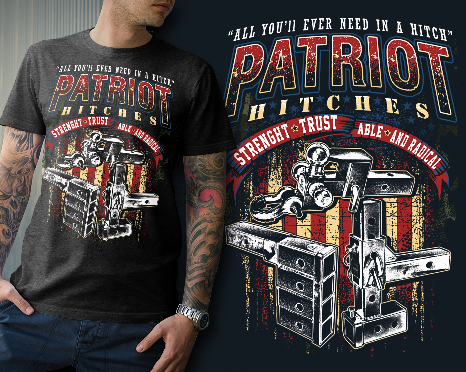 T-shirt Design by DCLA for Patriot Hitches, LLC | Design #20915064
