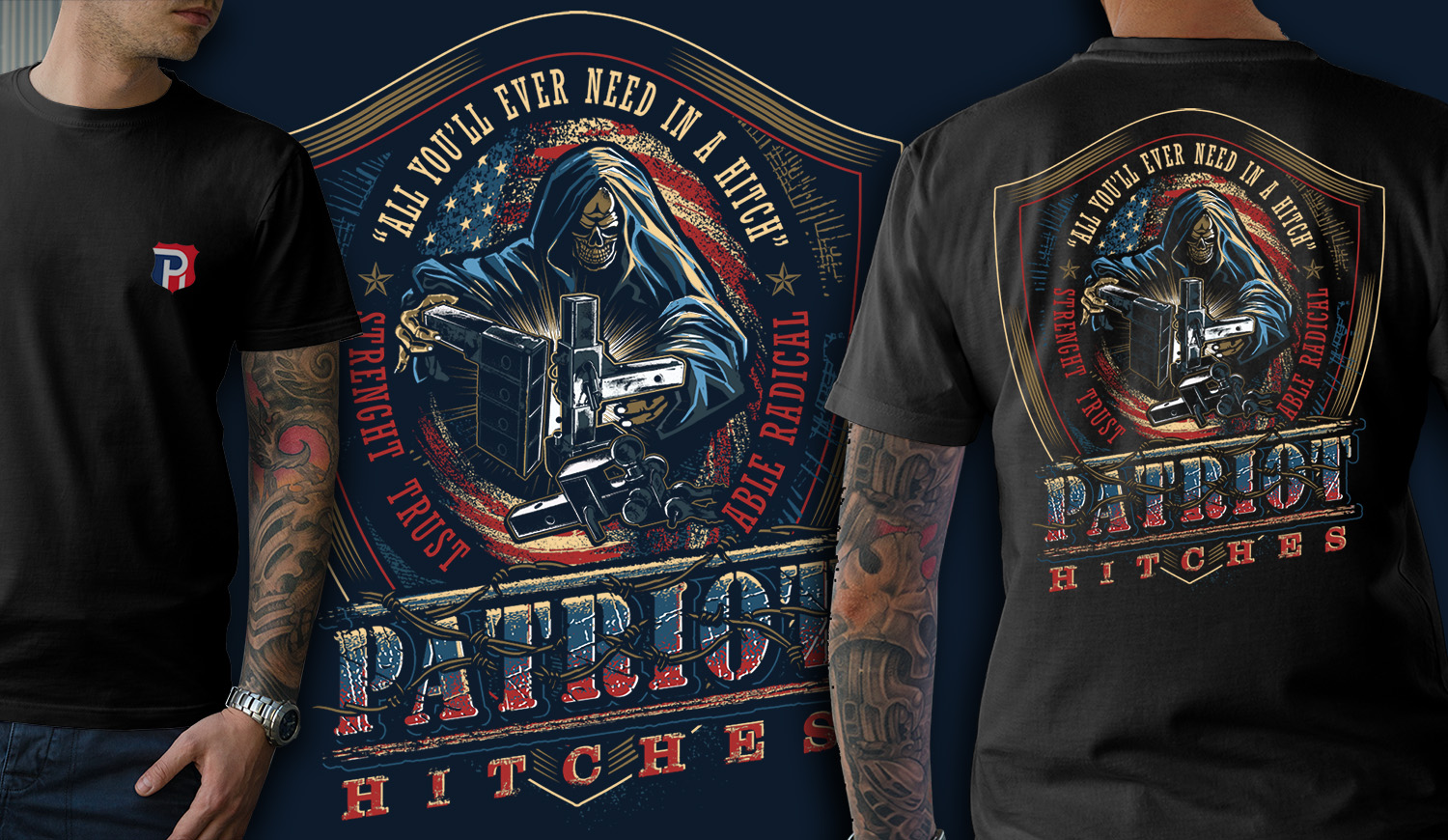 T-Shirt-Design von DCLA für Patriot Hitches, LLC | Design #20929067