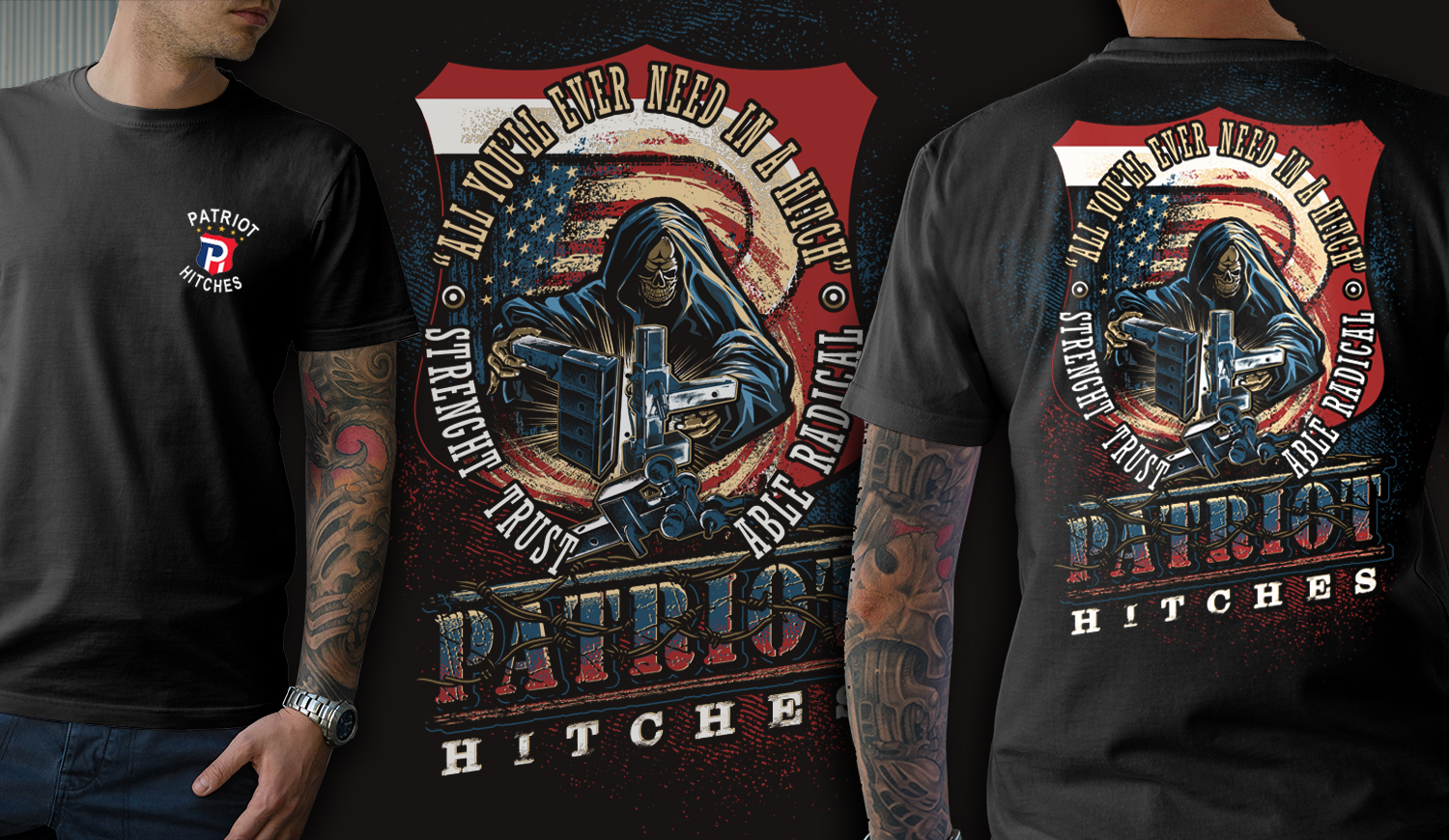 Diseño de Camiseta por DCLA para Patriot Hitches, LLC | Diseño #20944068