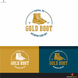 Gold Boot Brewing Company/ Est. 2017/ Fairfax, VA | Logo Design by Graphic Bricks