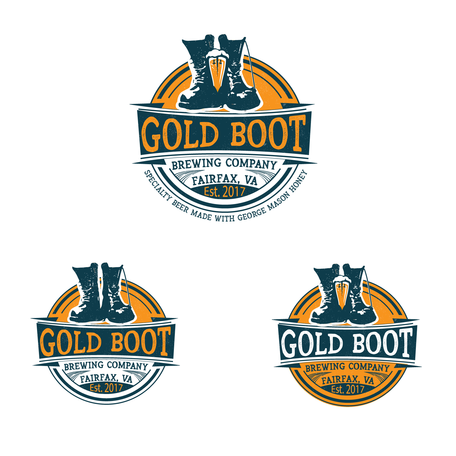 Logo Design by Nihad Ceferov for Gold Boot Brewing Company | Design: #18282935