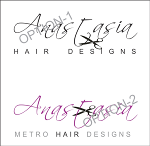 Logo-Design von Sudhir Jhanjhot für Anastasia Metro Hair Designs Inc | Design: #2806883