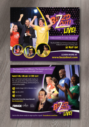 Buzz'd Out Live - Hollywood Fringe Postcard Design | Design de Carte Postale par alex989