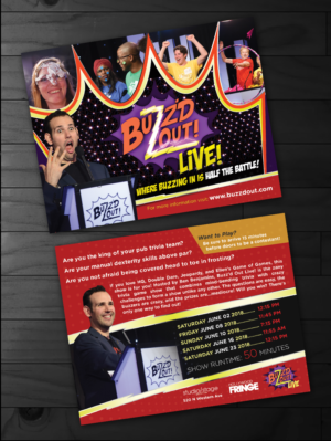 Buzz'd Out Live - Hollywood Fringe Postcard Design | Design de Carte Postale par innovative earth