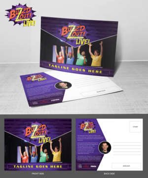 Buzz'd Out Live - Hollywood Fringe Postcard Design | Design de Carte Postale par SAI DESIGNS