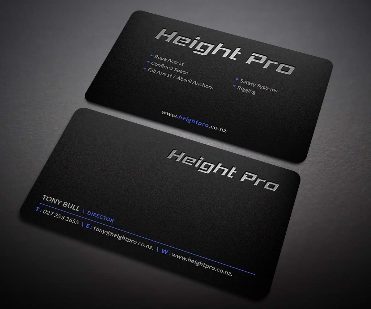 Business Card Design by Designers Hub for Height Pro Ltd | Design #18290349