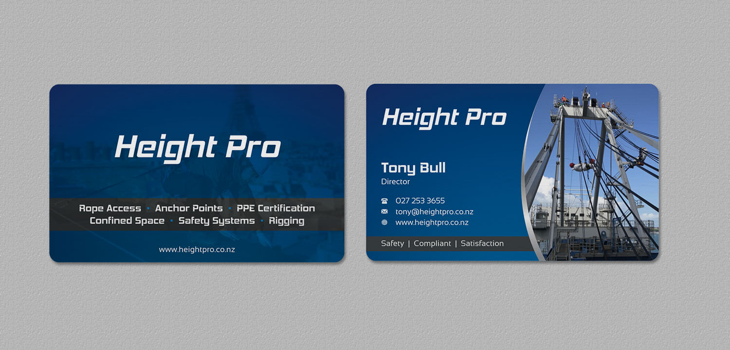 Business Card Design by INDIAN_Ashok for Height Pro Ltd | Design #18282314