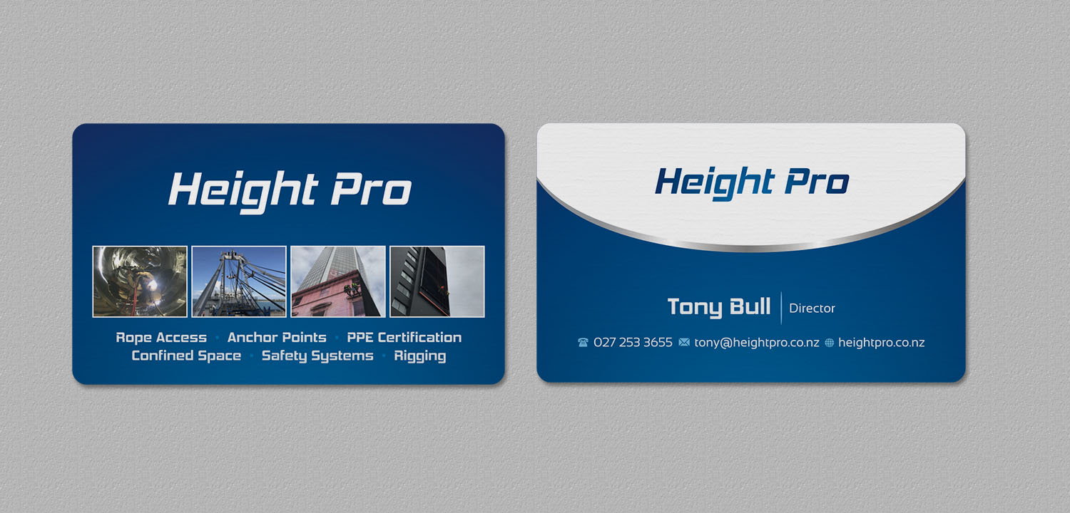Business Card Design by INDIAN_Ashok for Height Pro Ltd | Design #18282331