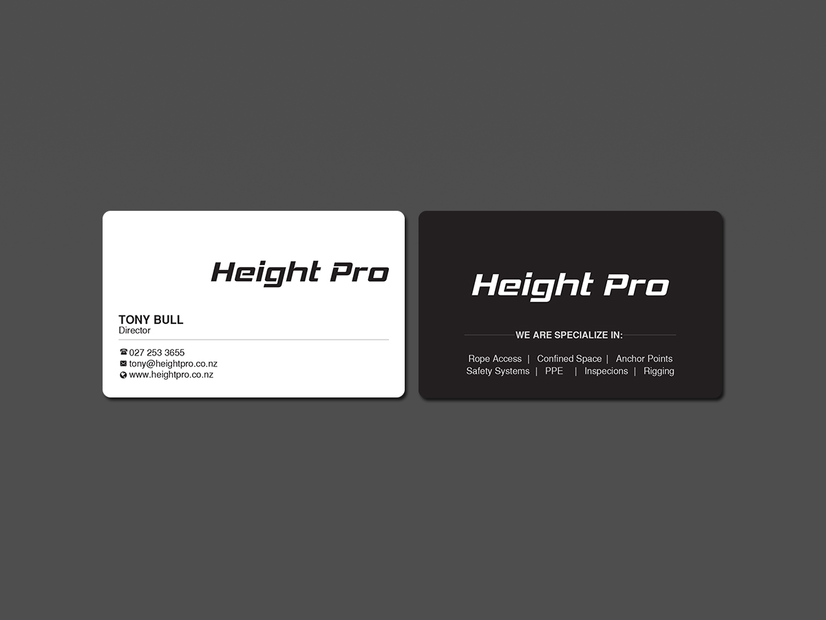 Business Card Design by Creations Box 2015 for Height Pro Ltd | Design #18293601