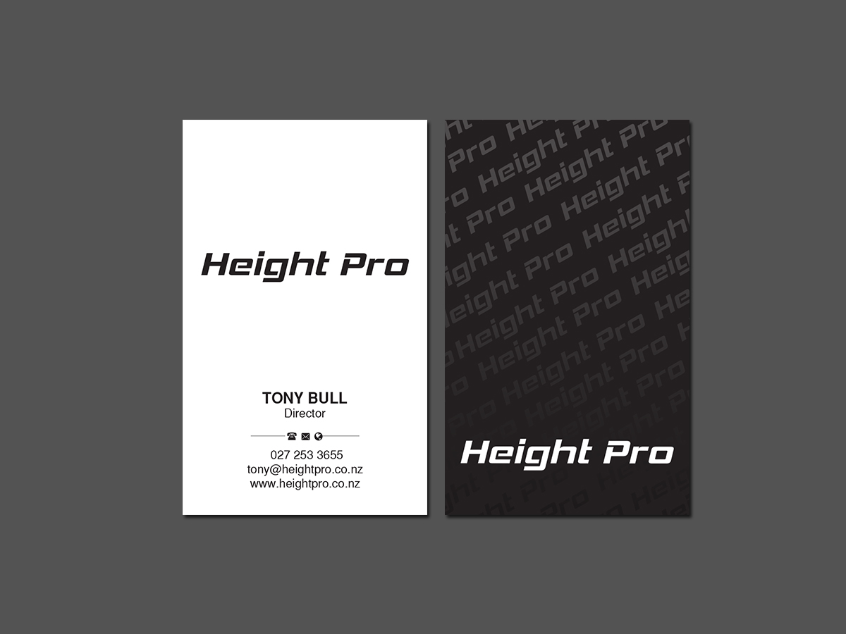 Business Card Design by Creations Box 2015 for Height Pro Ltd | Design #18293603