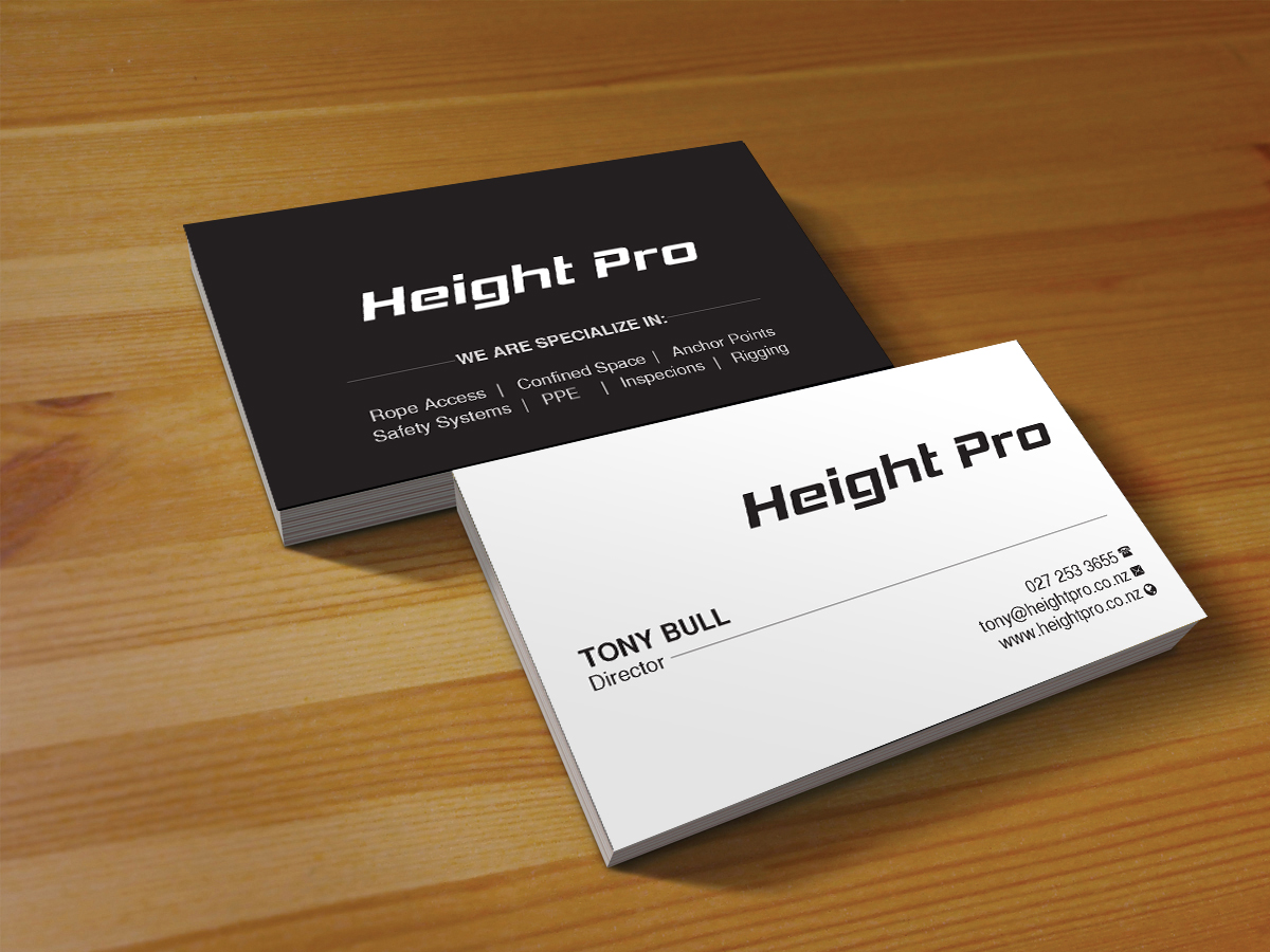 Business Card Design by Creations Box 2015 for Height Pro Ltd | Design #18293606
