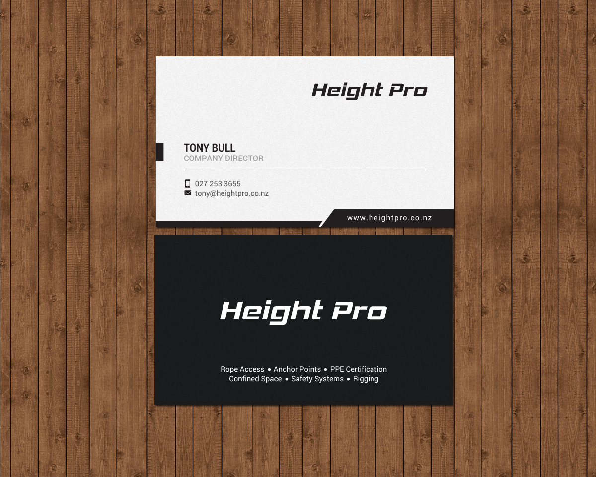 Business Card Design by chandrayaan.creative for Height Pro Ltd | Design #18297249