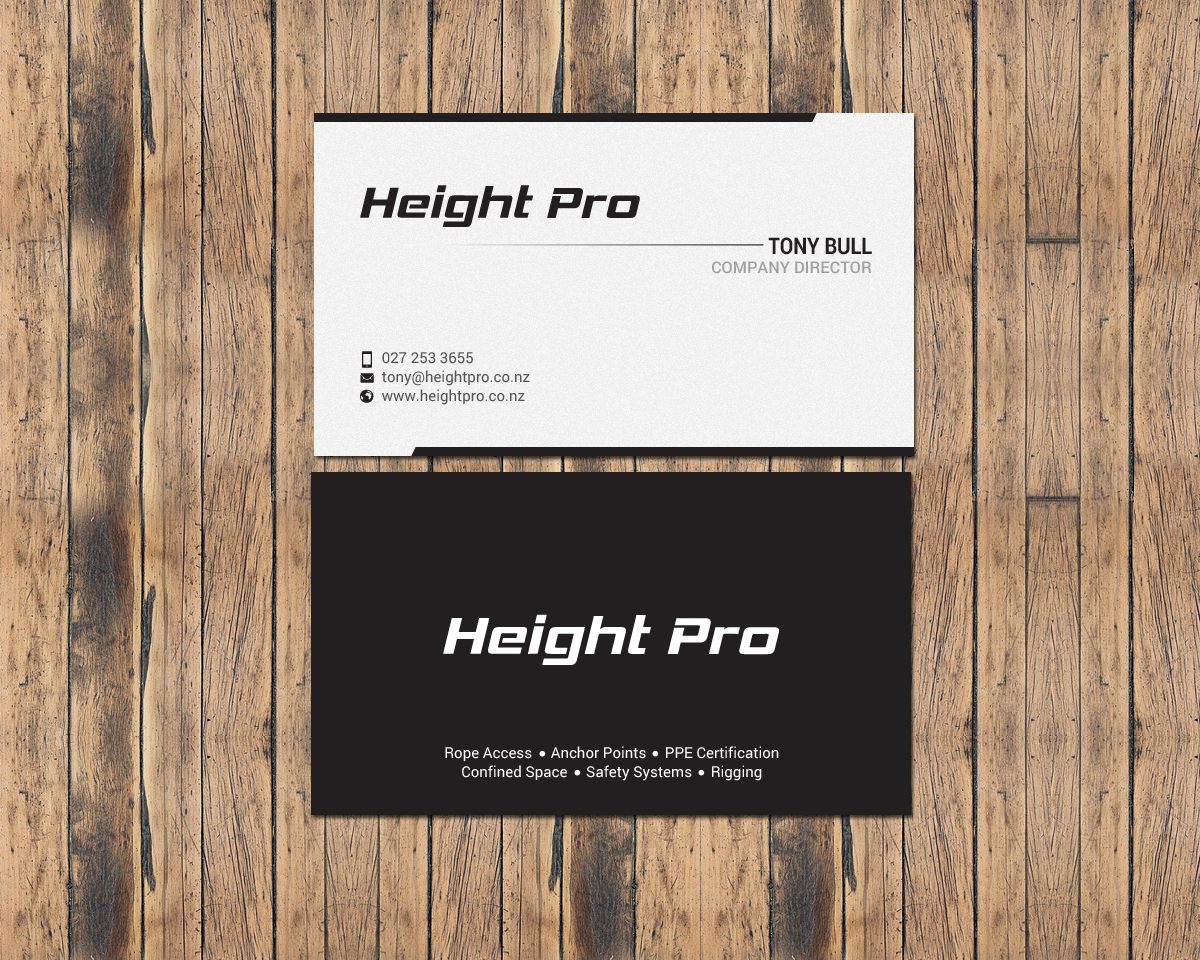 Business Card Design by chandrayaan.creative for Height Pro Ltd | Design #18297262