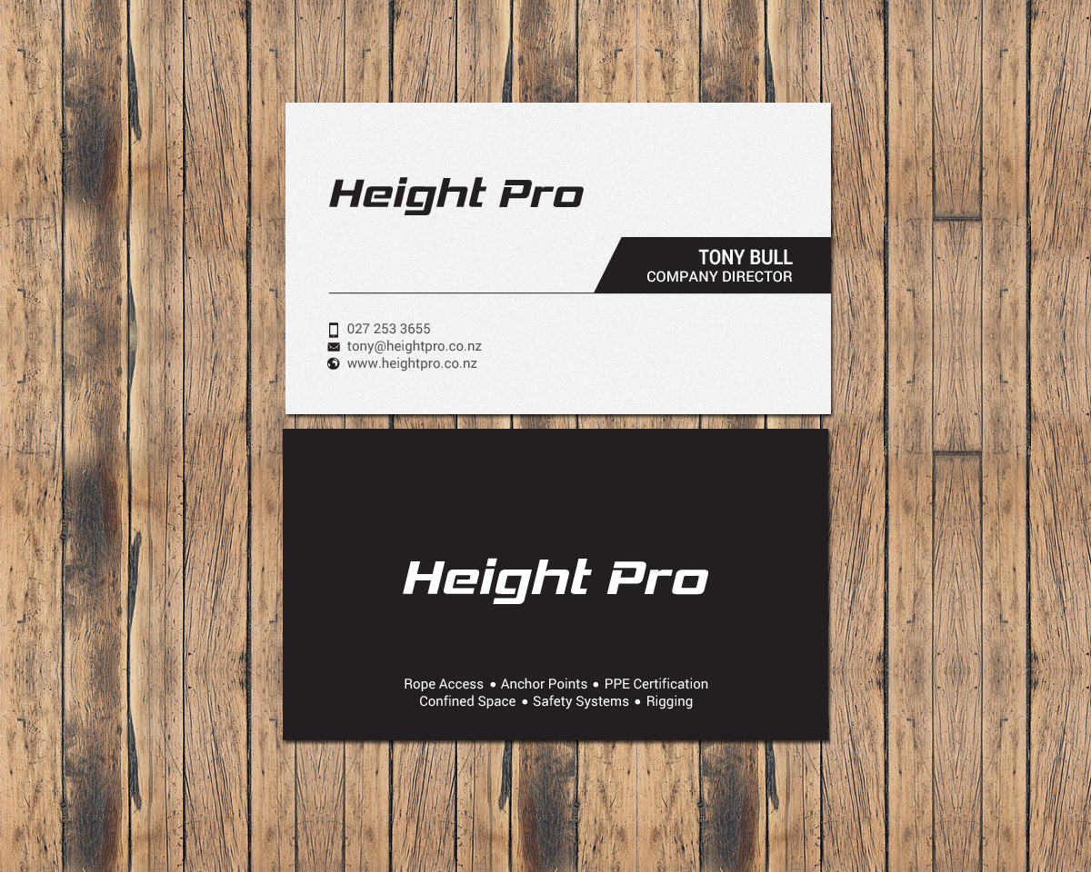 Business Card Design by chandrayaan.creative for Height Pro Ltd | Design #18297263