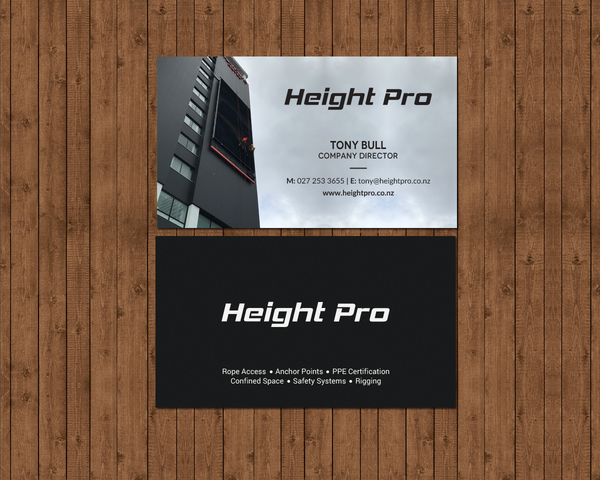 Business Card Design by chandrayaan.creative for Height Pro Ltd | Design #18297270