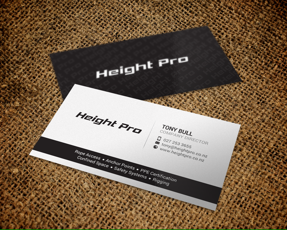 Business Card Design by chandrayaan.creative for Height Pro Ltd | Design #18297290