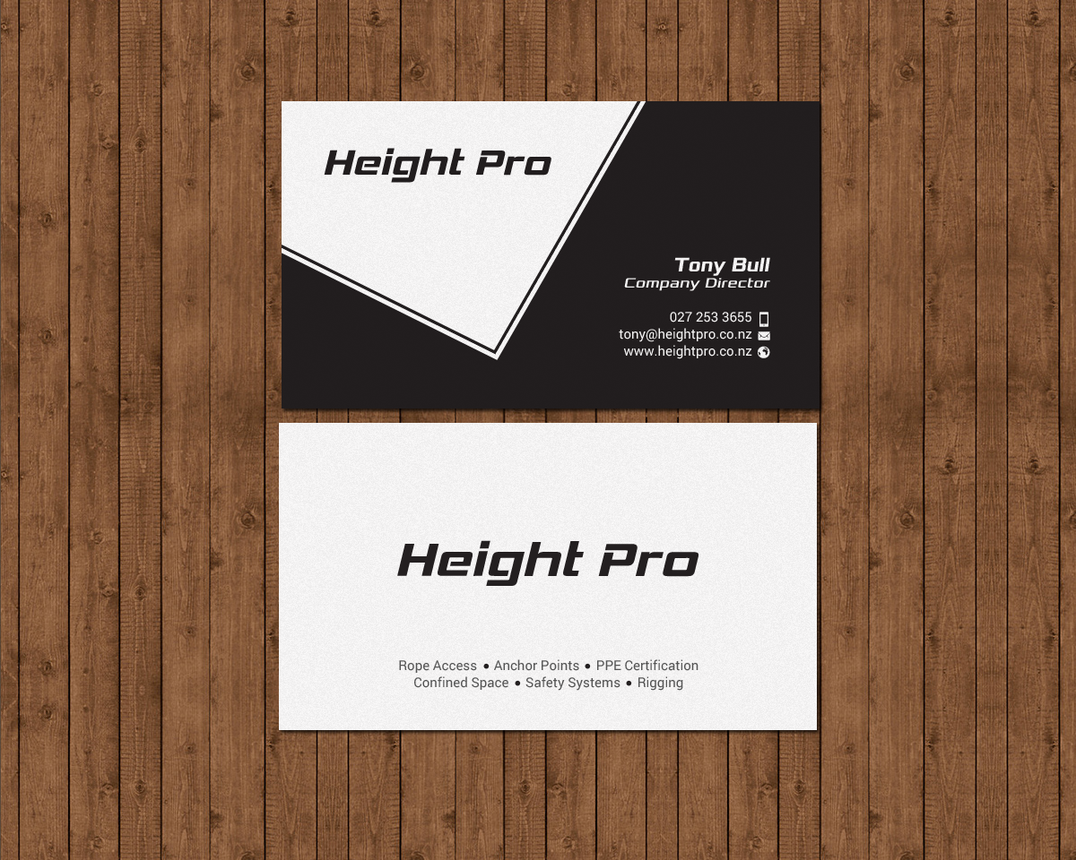 Business Card Design by chandrayaan.creative for Height Pro Ltd | Design #18299589
