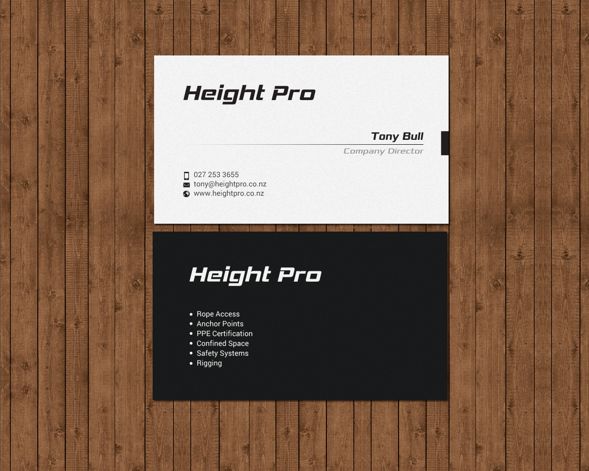 Business Card Design by chandrayaan.creative for Height Pro Ltd | Design #18299590