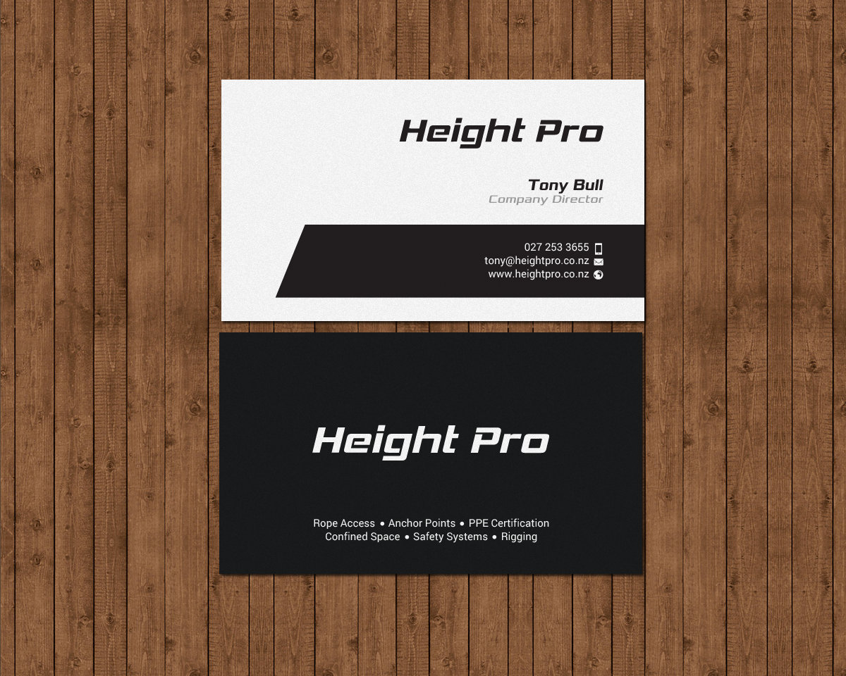 Business Card Design by chandrayaan.creative for Height Pro Ltd | Design #18299591