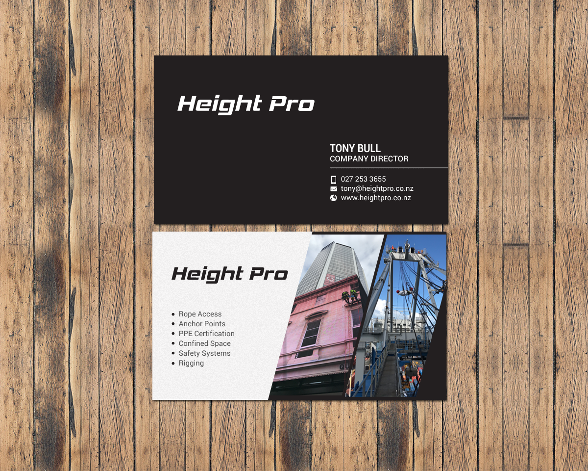 Business Card Design by chandrayaan.creative for Height Pro Ltd | Design #18299592