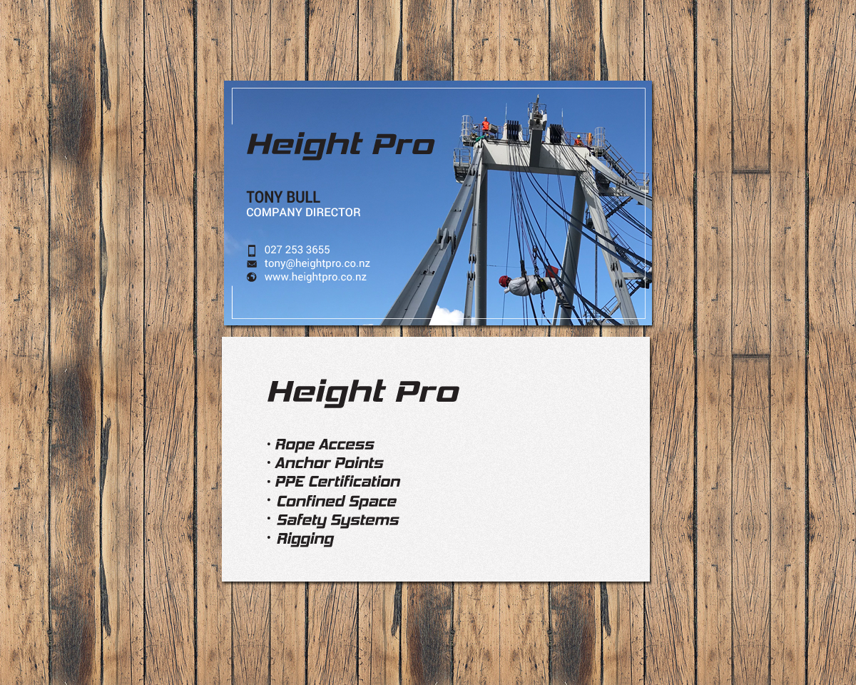 Business Card Design by chandrayaan.creative for Height Pro Ltd | Design #18299593