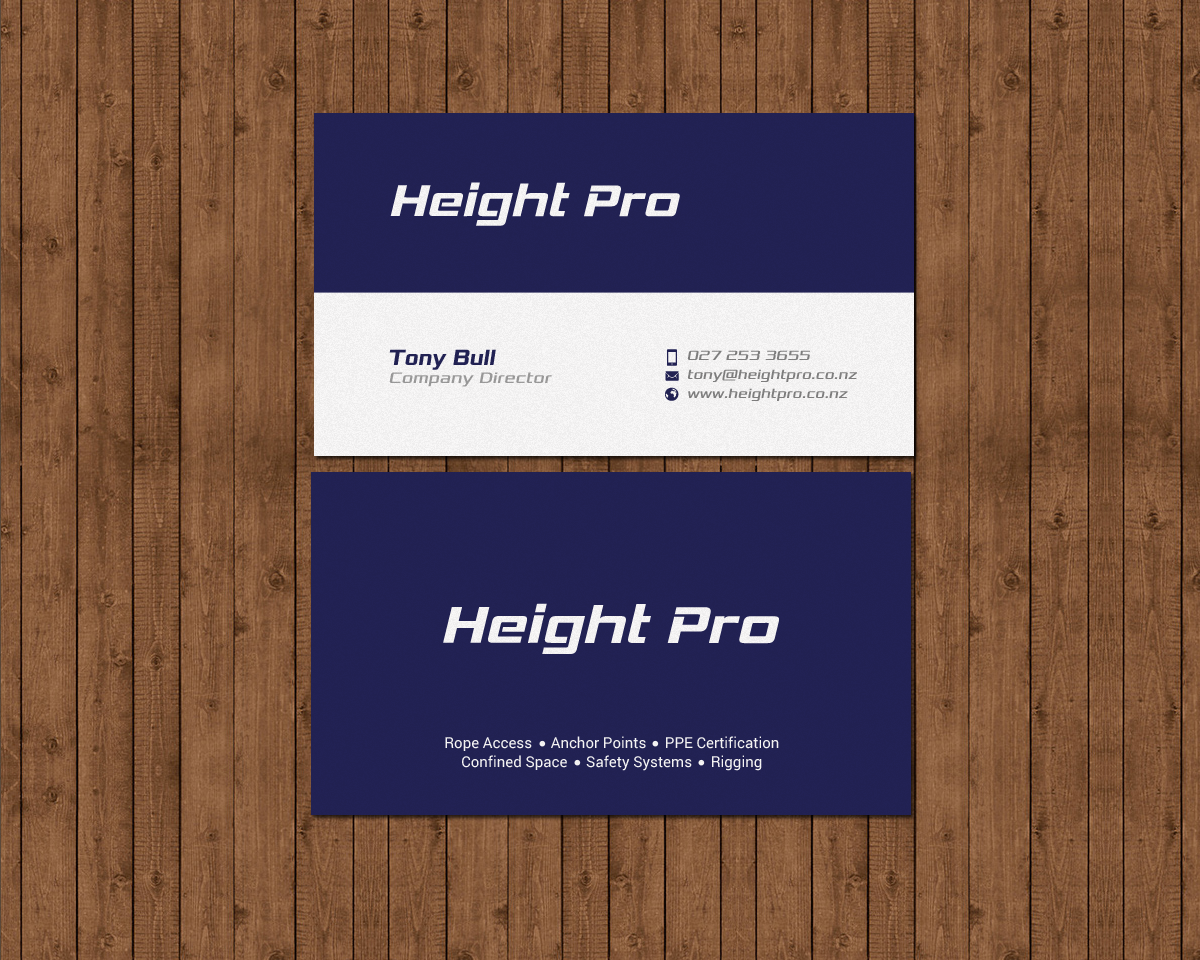 Business Card Design by chandrayaan.creative for Height Pro Ltd | Design #18299618