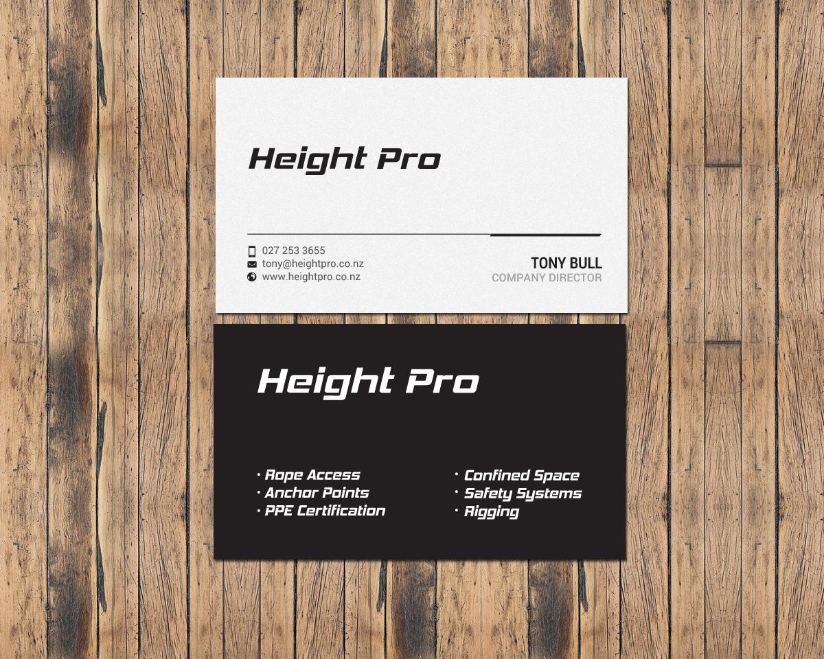 Business Card Design by chandrayaan.creative for Height Pro Ltd | Design #18299647