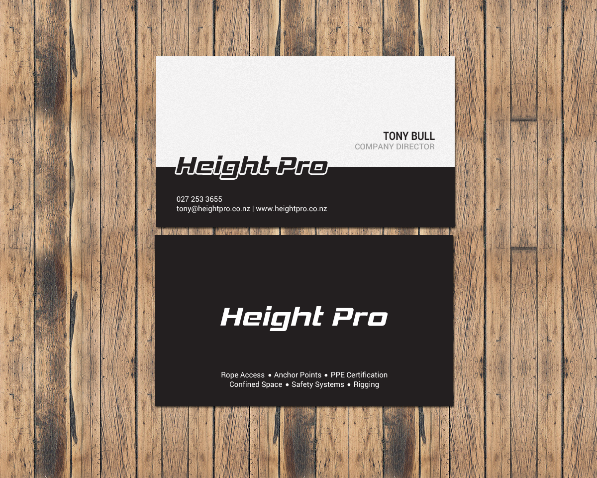 Business Card Design by chandrayaan.creative for Height Pro Ltd | Design #18299659