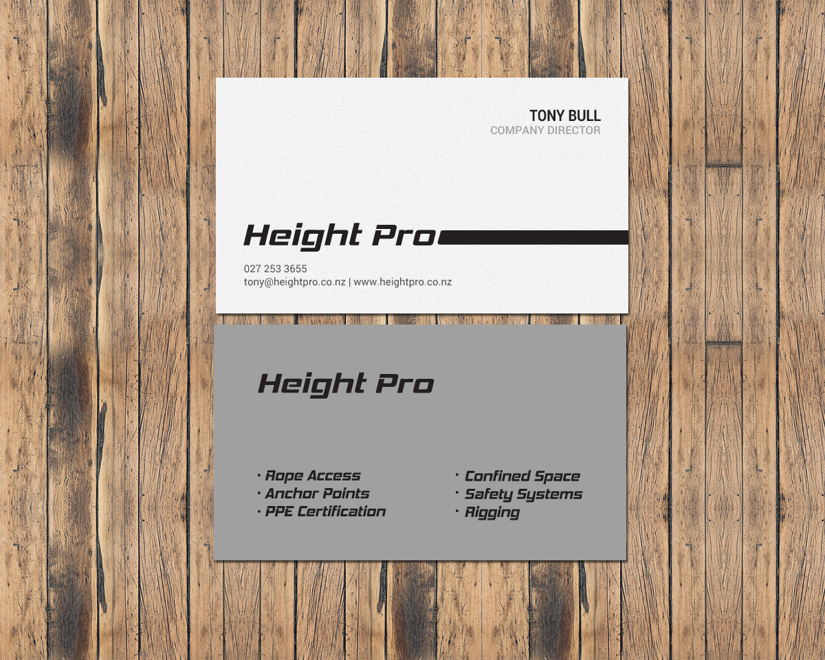 Business Card Design by chandrayaan.creative for Height Pro Ltd | Design #18299660