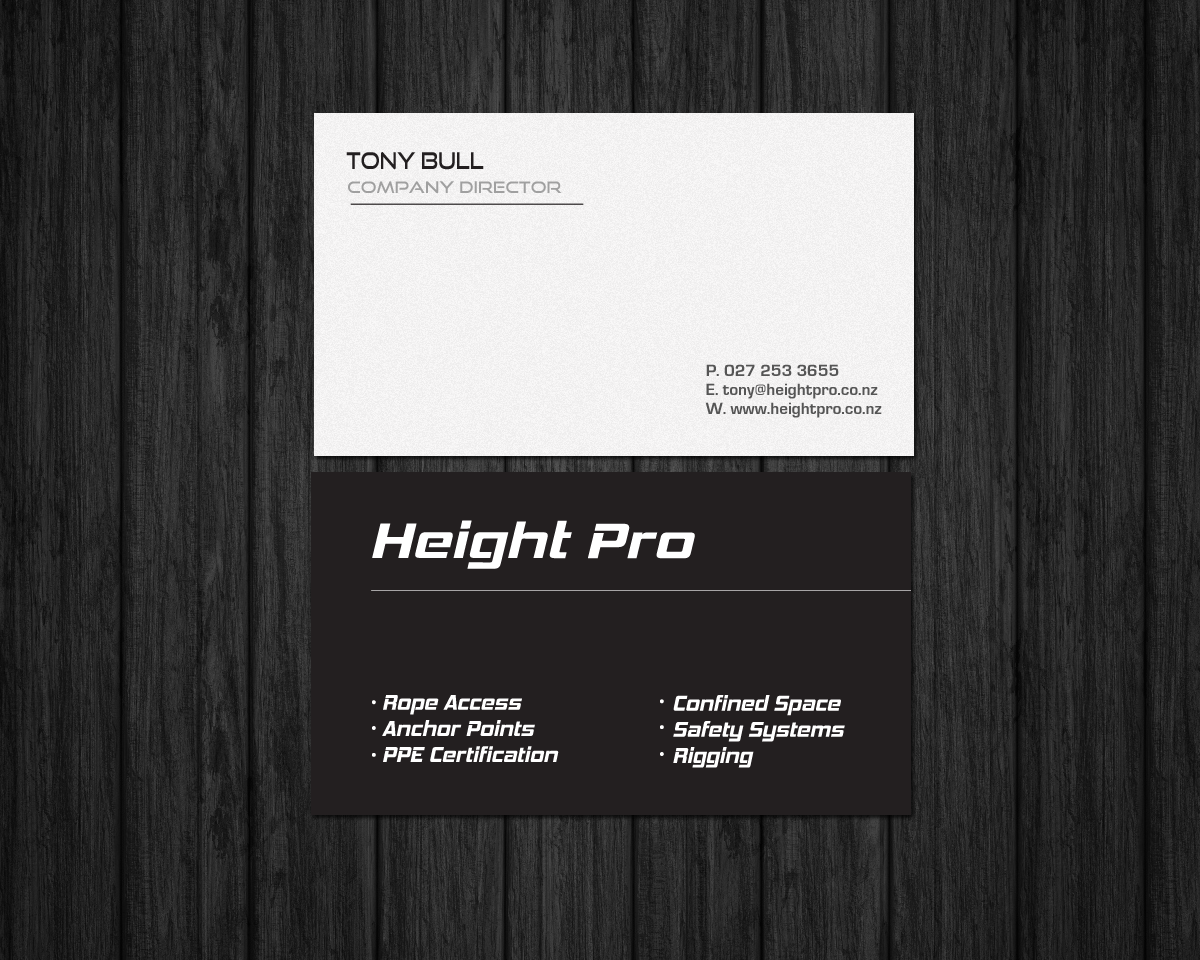 Business Card Design by chandrayaan.creative for Height Pro Ltd | Design #18299662