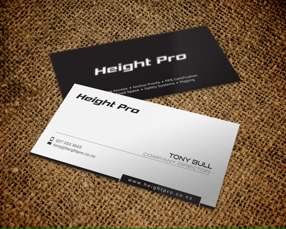 Business Card Design by chandrayaan.creative for Height Pro Ltd | Design #18299663