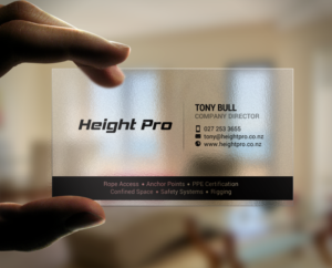 Business Card Design by chandrayaan.creative for Height Pro Ltd | Design: #18299677