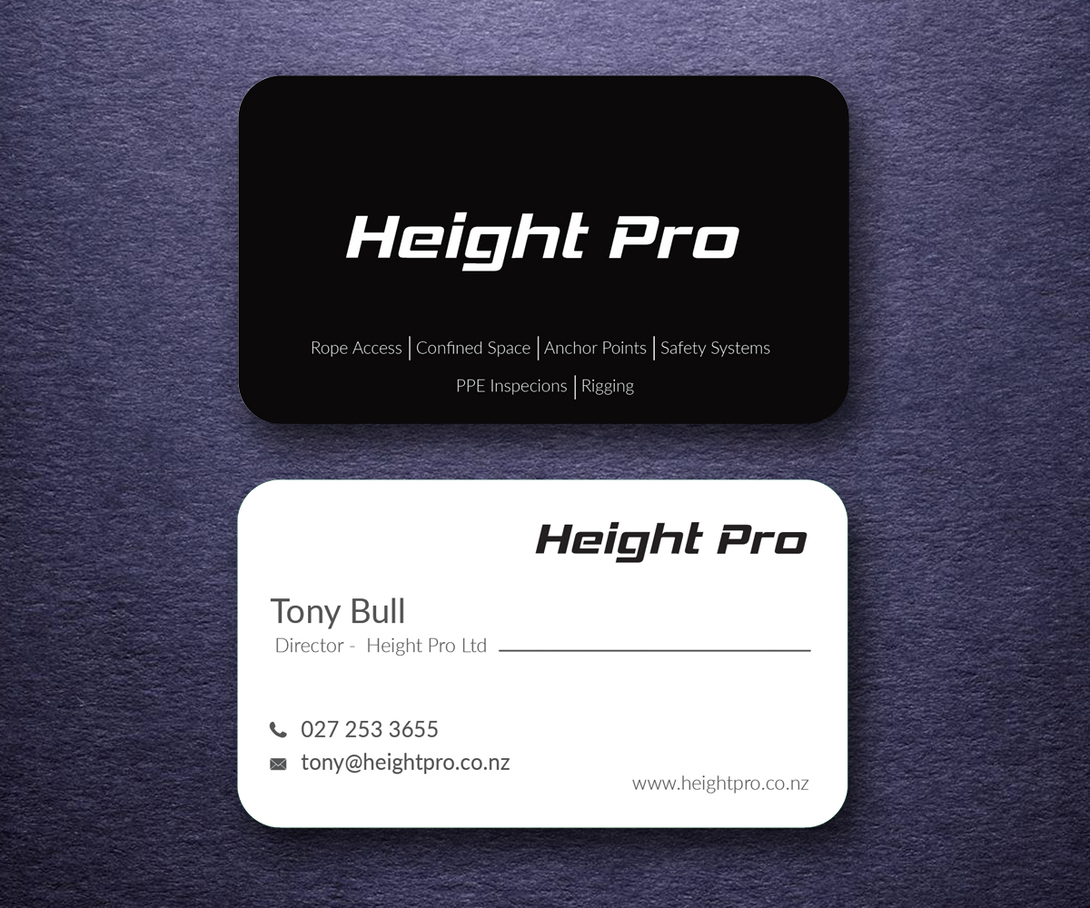 Visitenkarten-Design von M6G für Height Pro Ltd | Design #18303731