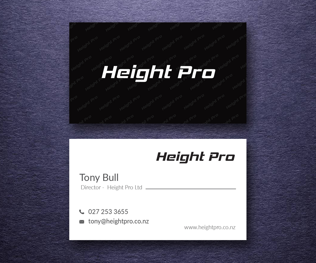 Business Card Design by M6G for Height Pro Ltd | Design #18303803