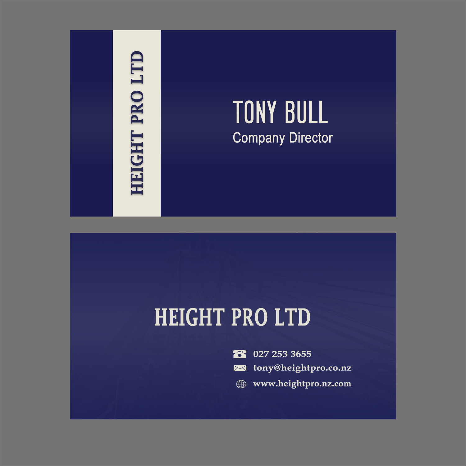 Business Card Design by BWT for Height Pro Ltd | Design #18317322